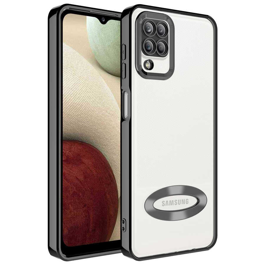 Galaxy M12 Kılıf Kamera Korumalı Logo Gösteren Zore Omega Kapak