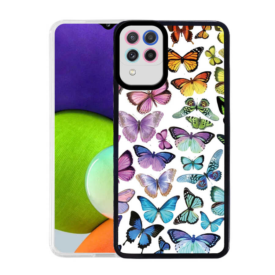 Galaxy M22 Kılıf Zore M-Fit Desenli Kapak