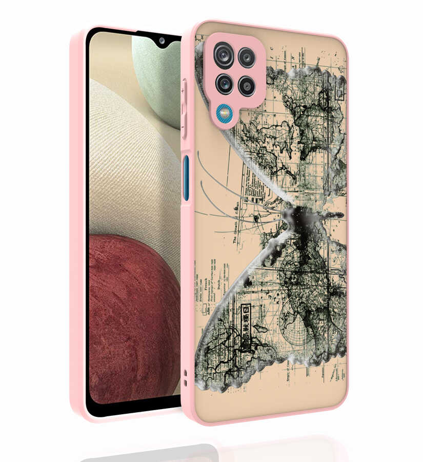 Galaxy M33 Kılıf Desenli Kamera Korumalı Parlak Zore Nora Kapak