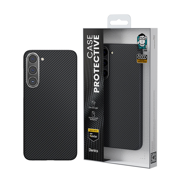 Galaxy S23 Kılıf Benks M-safe Şarj Özellikli Magnetik ArmorAir 600D Kevlar Fiber Kapak