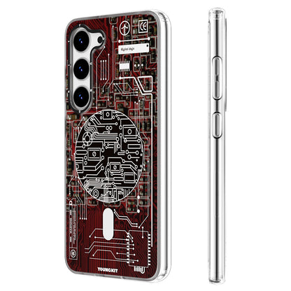 Galaxy S23 Kılıf M-safe Şarj Özellikli YoungKit Technology Serisi Kapak