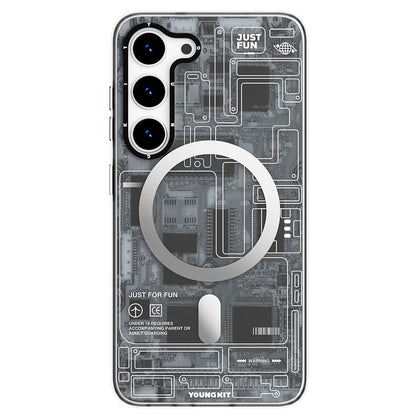 Galaxy S23 Kılıf M-safe Şarj Özellikli YoungKit Technology Serisi Kapak