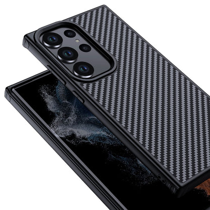 Galaxy S23 Ultra Kılıf Aramid Karbon Fiber M-safe Özellikli Wlons Radison Kapak