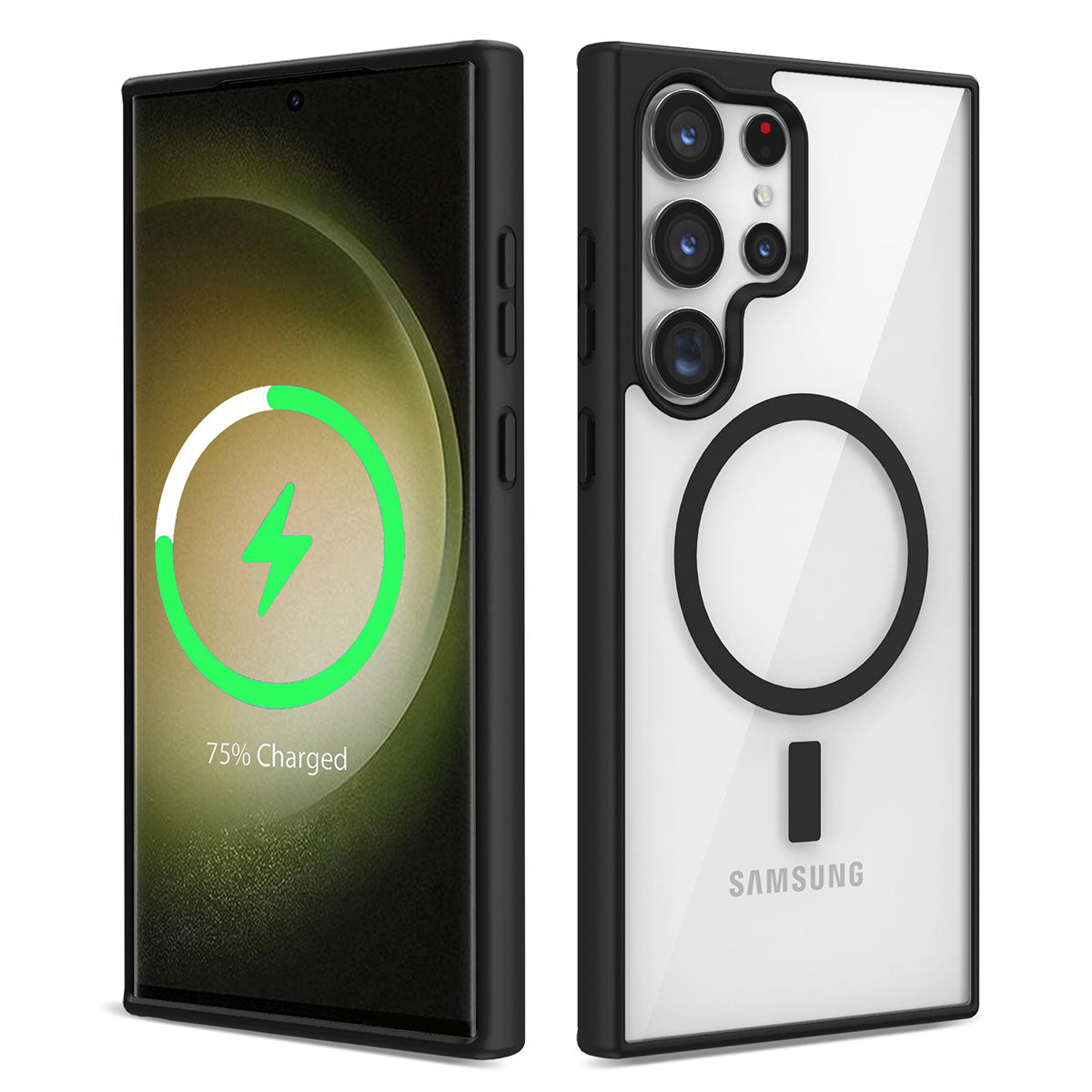 Galaxy S23 Ultra Kılıf M-safe Wireless Şarj Özellikli Silikon Zore Ege Kapak
