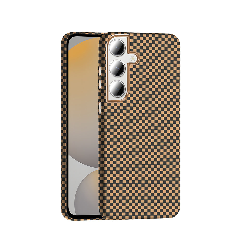 Galaxy S24 FE Kılıf M-safe Şarj Özellikli Karbon Fiber Görünümlü Zore Gros Kapak