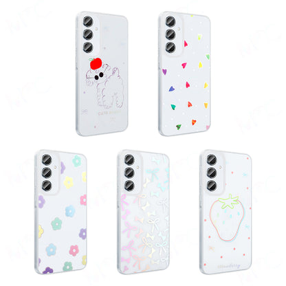 Galaxy S24 FE Kılıf Şeffaf Figürlü Zore Folk Sert Kapak