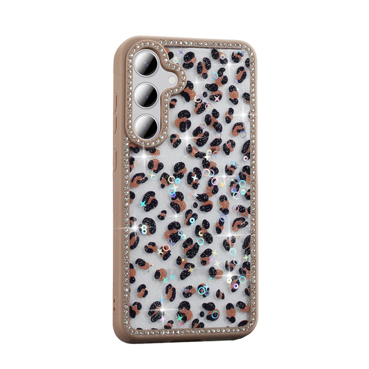 Galaxy S24 FE Kılıf Taşlı ve Simli Tasarım Zore Azra Kapak