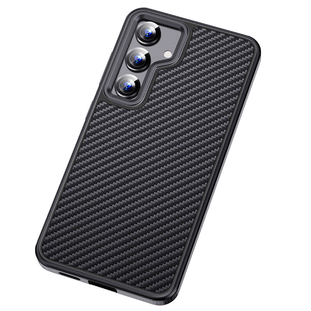 Galaxy S24 Kılıf Aramid Karbon Fiber M-safe Özellikli Wlons Radison Kapak