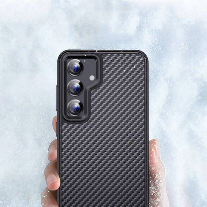 Galaxy S24 Kılıf Aramid Karbon Fiber M-safe Özellikli Wlons Radison Kapak