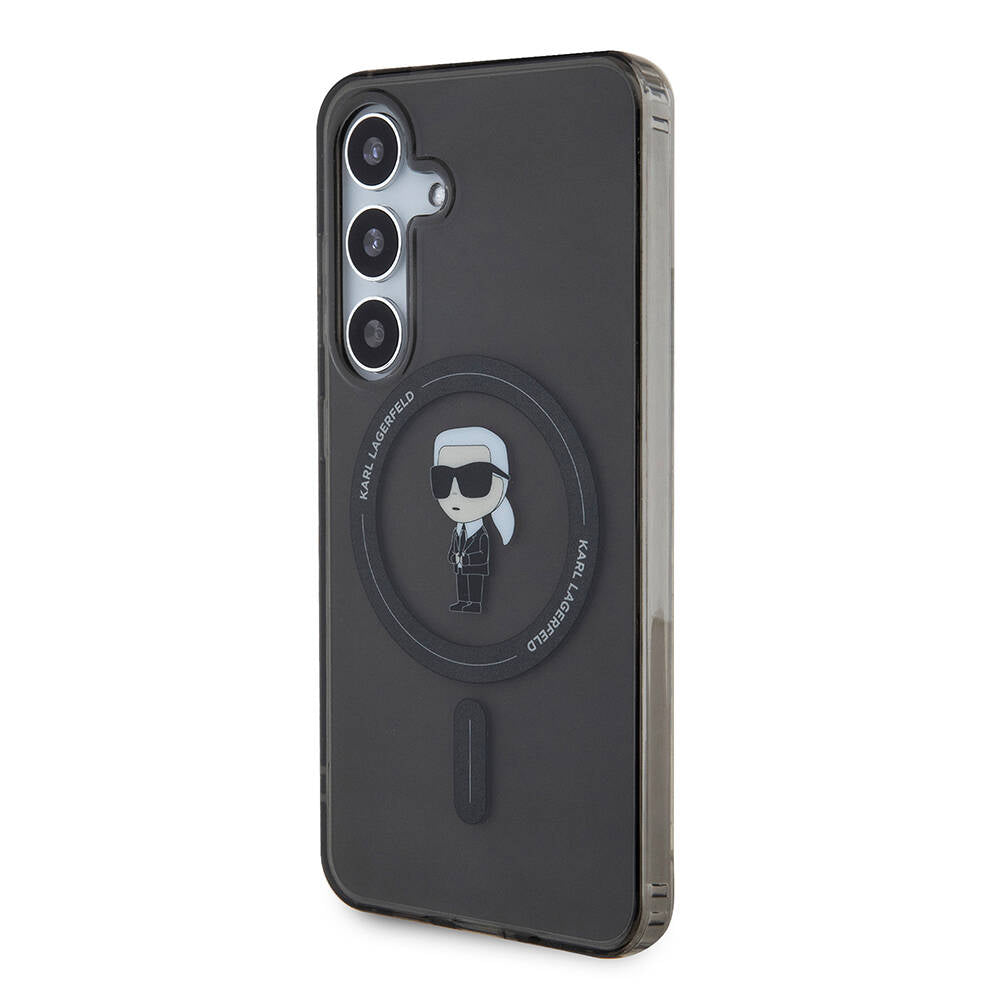 Galaxy S24 Kılıf Karl Lagerfeld Orjinal Lisanslı M-safe Şarj Özellikli Karl Head IML Baskılı Kapak