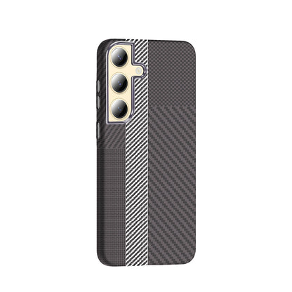 Galaxy S24 Kılıf M-safe Şarj Özellikli Karbon Fiber Görünümlü Zore Gros Kapak