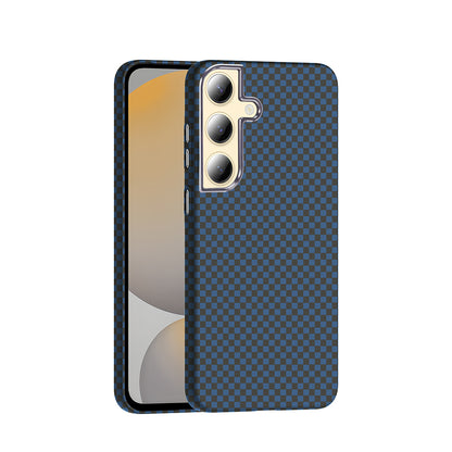 Galaxy S24 Kılıf M-safe Şarj Özellikli Karbon Fiber Görünümlü Zore Gros Kapak