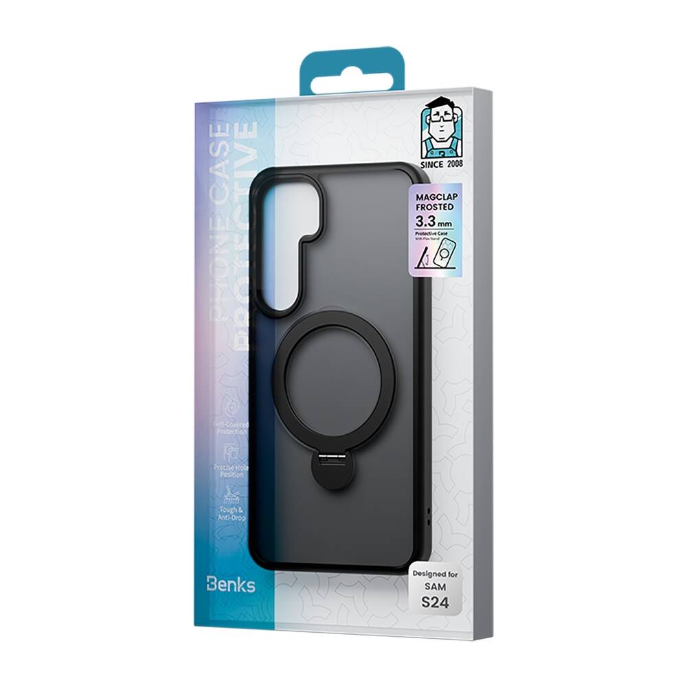 Galaxy S24 Kılıf M-safe Şarj Özellikli Benks Standlı Mist Protective Kapak