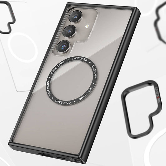 Galaxy S24 Kılıf M-safe Şarj Özellikli Casebang Body Frame Kapak