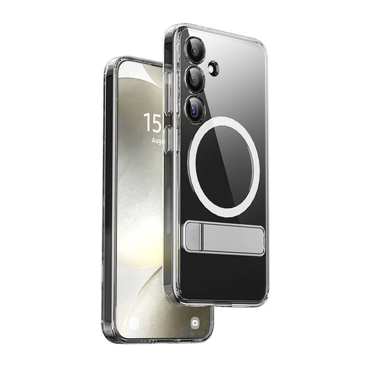 Galaxy S24 Kılıf M-safe Şarj Özellikli Kamera Korumalı Standlı Wiwu KCC-025 Aurora Serisi Kapak