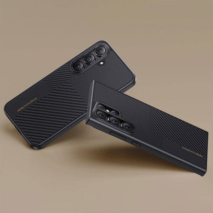 Galaxy S24 Kılıf M-safe Şarj Özellikli Karbon Fiber Benks Montage Hybrid ArmorPro Kevlar Kapak