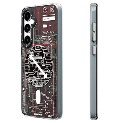 Galaxy S24 Kılıf M-safe Şarj Özellikli YoungKit Technology Serisi Kapak