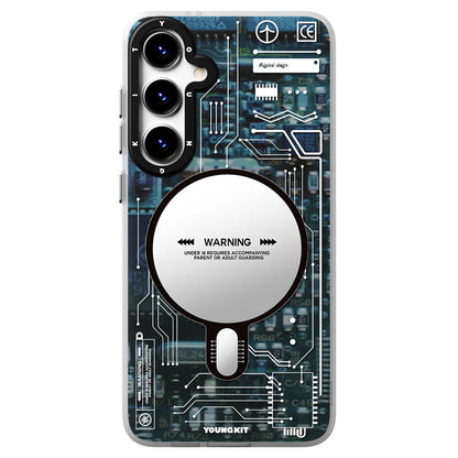 Galaxy S24 Kılıf M-safe Şarj Özellikli YoungKit Technology Serisi Kapak