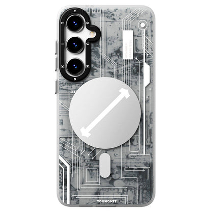 Galaxy S24 Kılıf M-safe Şarj Özellikli YoungKit Technology Serisi Kapak