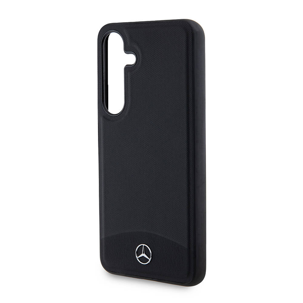 Galaxy S24 Kılıf Mercedes Benz Orjinal Lisanslı M-safe Şarj Özellikli Deri Dokumalı Sade Kapak