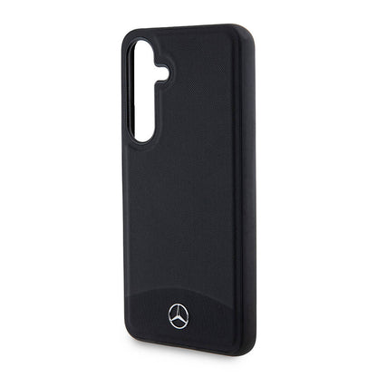 Galaxy S24 Kılıf Mercedes Benz Orjinal Lisanslı M-safe Şarj Özellikli Deri Dokumalı Sade Kapak
