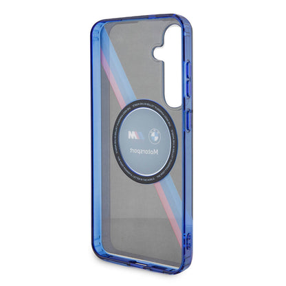 Galaxy S24 Plus Kılıf BMW Orjinal Lisanslı M Logolu Üç Renk Çizgili Motorsport Circle Kapak