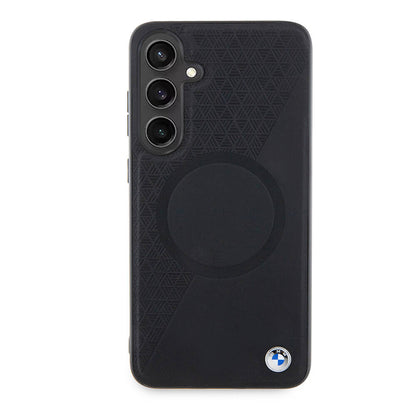 Galaxy S24 Plus Kılıf BMW Orjinal Lisanslı M-safe Şarj Özellikli Yarım Dokulu Circle Leather Kapak