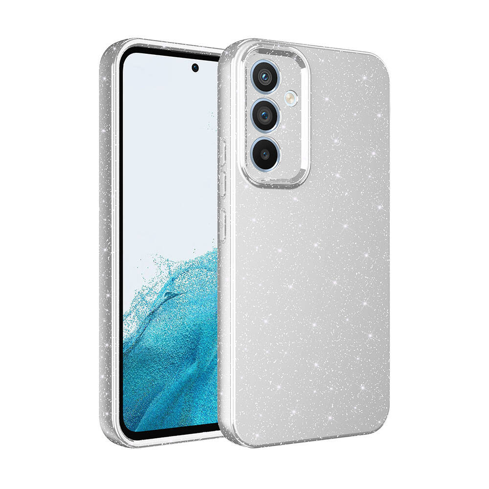 Galaxy S24 Plus Kılıf Kamera Korumalı Simli Lüks Zore Koton Kapak