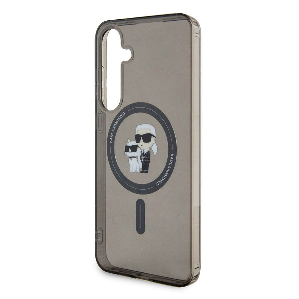 Galaxy S24 Plus Kılıf Karl Lagerfeld Orjinal Lisanslı M-safe Şarj Özellikli Karl & Choupette IML Baskılı Kapak
