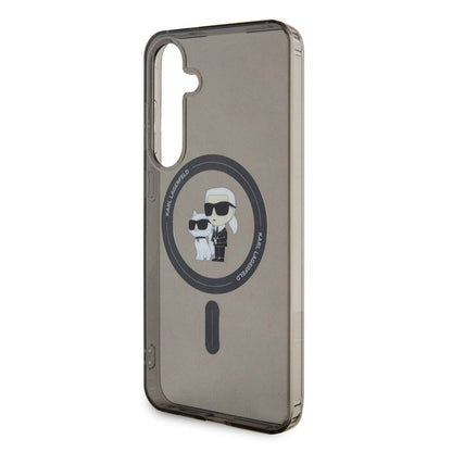 Galaxy S24 Plus Kılıf Karl Lagerfeld Orjinal Lisanslı M-safe Şarj Özellikli Karl & Choupette IML Baskılı Kapak