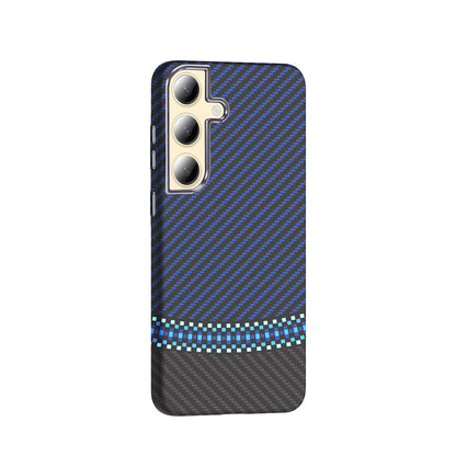 Galaxy S24 Plus Kılıf M-safe Şarj Özellikli Karbon Fiber Görünümlü Zore Gros Kapak