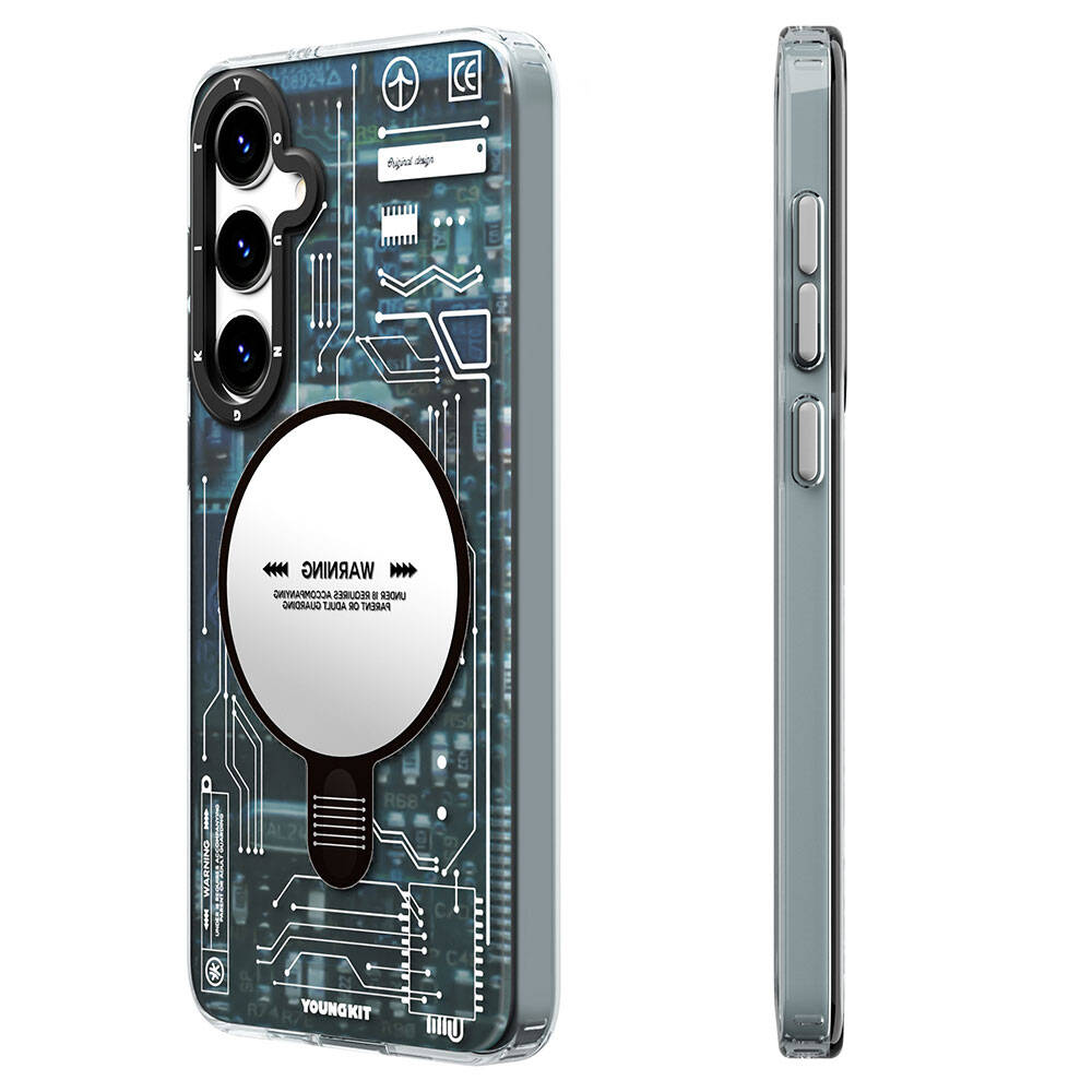 Galaxy S24 Plus Kılıf M-safe Şarj Özellikli YoungKit Technology Serisi Kapak