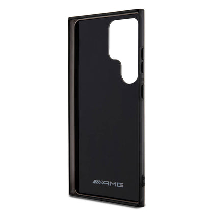 Galaxy S24 Ultra Kılıf AMG Orjinal Lisanslı Çift Katmanlı Büyük Logolu Dörtgen Şerit Desenli Kapak