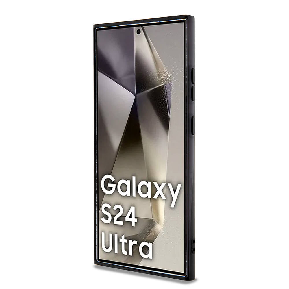 Galaxy S24 Ultra Kılıf AMG Orjinal Lisanslı M-safe Şarj Özellikli Eşkenar Dörtgen Desenli Transparan Kapak