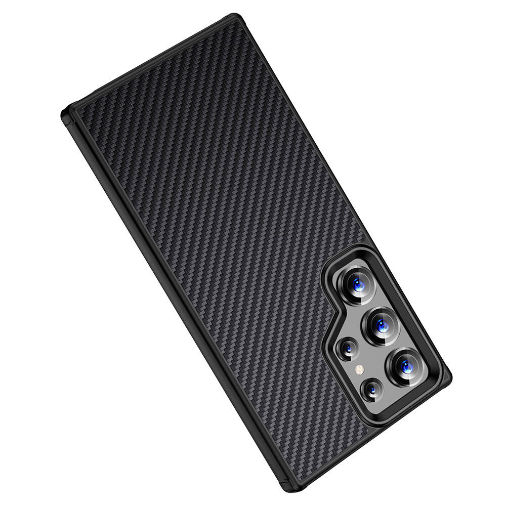 Galaxy S24 Ultra Kılıf Aramid Karbon Fiber M-safe Özellikli Wlons Radison Kapak