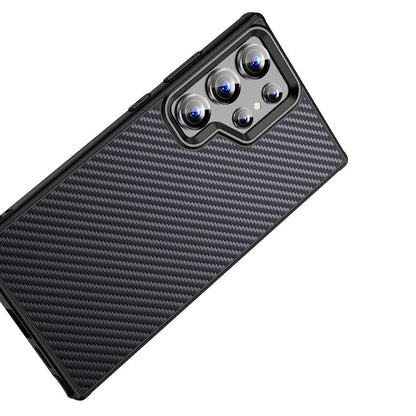 Galaxy S24 Ultra Kılıf Aramid Karbon Fiber M-safe Özellikli Wlons Radison Kapak