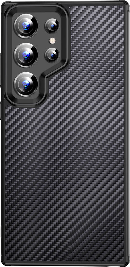 Galaxy S24 Ultra Kılıf Aramid Karbon Fiber M-safe Özellikli Wlons Radison Kapak
