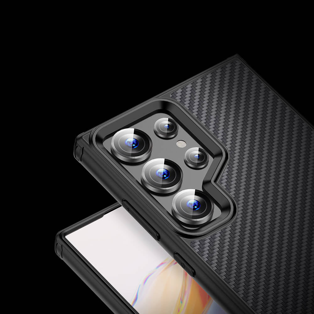 Galaxy S24 Ultra Kılıf Aramid Karbon Fiber M-safe Özellikli Wlons Radison Kapak