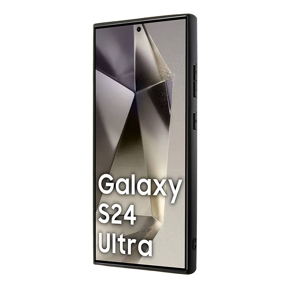 Galaxy S24 Ultra Kılıf BMW Orjinal Lisanslı M-safe Şarj Özellikli M Logolu Üç Çizgili PU Karbon Kapak