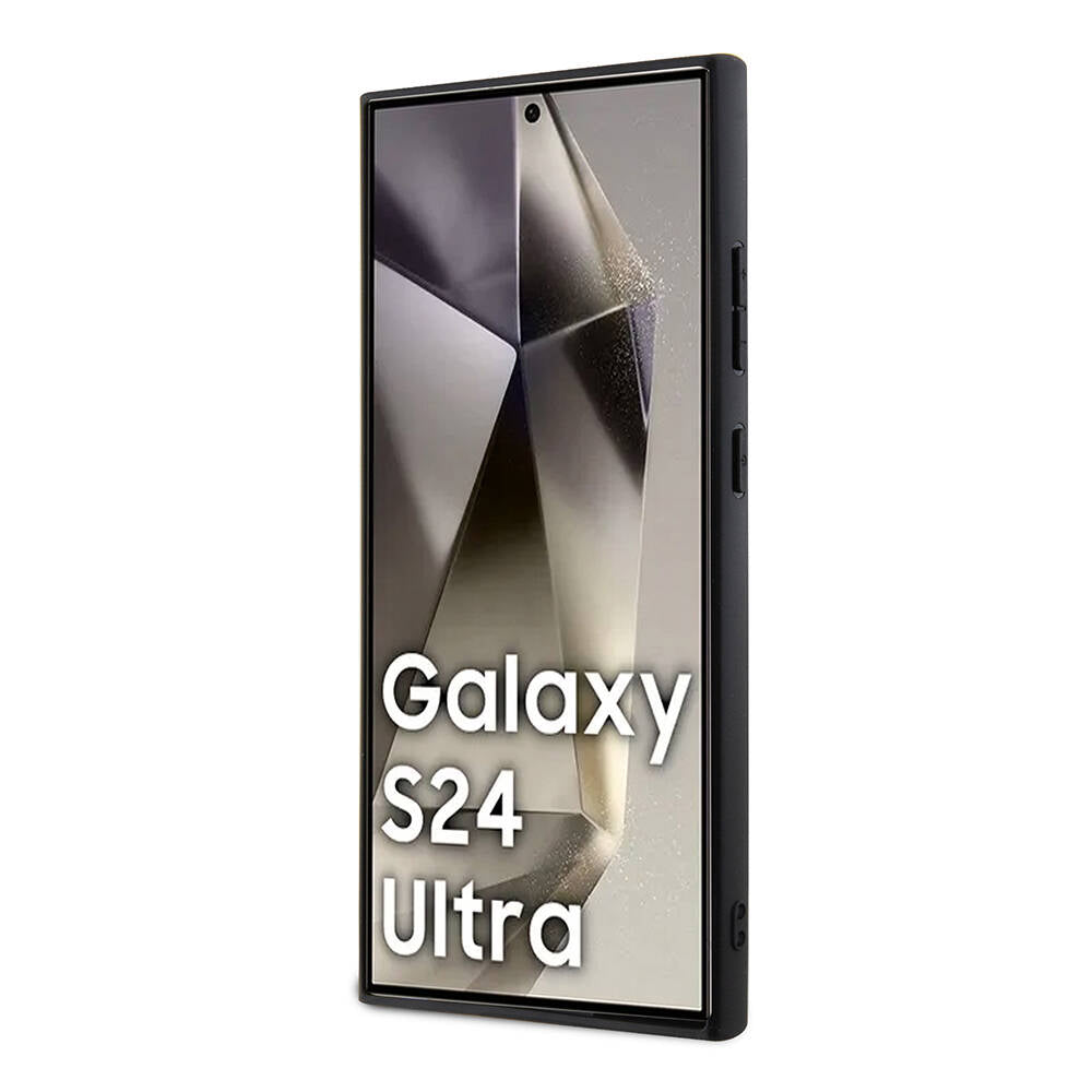 Galaxy S24 Ultra Kılıf BMW Orjinal Lisanslı M-safe Şarj Özellikli Yarım Dokulu Circle Leather Kapak