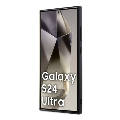 Galaxy S24 Ultra Kılıf BMW Orjinal Lisanslı M-safe Şarj Özellikli Yarım Dokulu Circle Leather Kapak