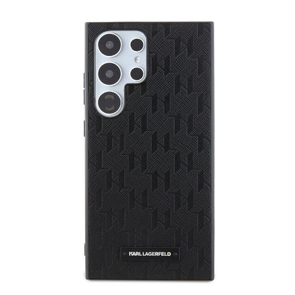Galaxy S24 Ultra Kılıf Karl Lagerfeld Orjinal Lisanslı Saffiano Monogram Metal Logo Kapak