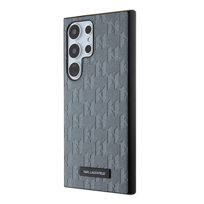 Galaxy S24 Ultra Kılıf Karl Lagerfeld Orjinal Lisanslı Saffiano Monogram Metal Logo Kapak