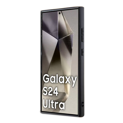 Galaxy S24 Ultra Kılıf Lacoste Orjinal Lisanslı M-safe Şarj Özellikli PU Deri Görünümlü Karışık Monogram Desenli Kapak
