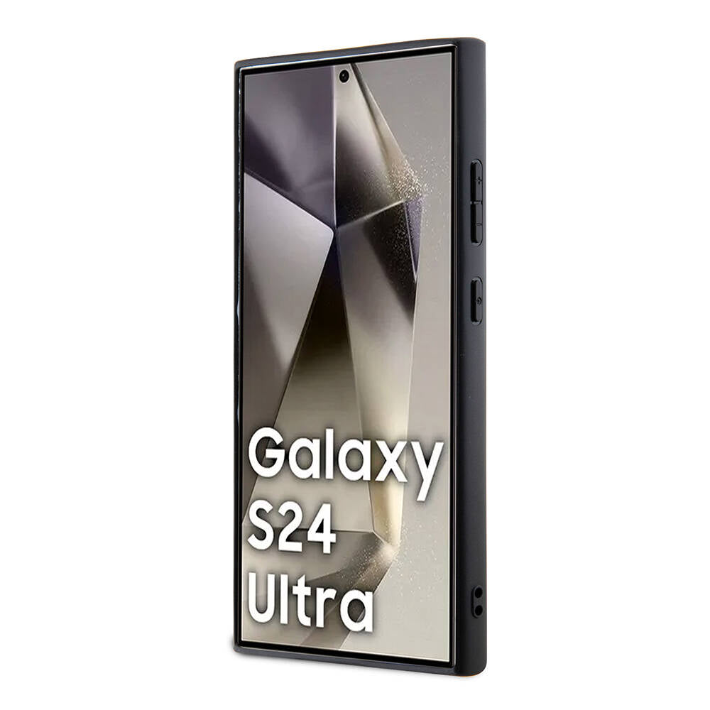 Galaxy S24 Ultra Kılıf Lacoste Orjinal Lisanslı M-safe Şarj Özellikli PU Deri Görünümlü Karışık Monogram Desenli Kapak
