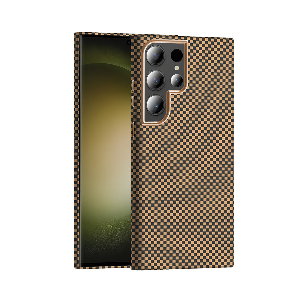 Galaxy S24 Ultra Kılıf M-safe Şarj Özellikli Karbon Fiber Görünümlü Zore Gros Kapak