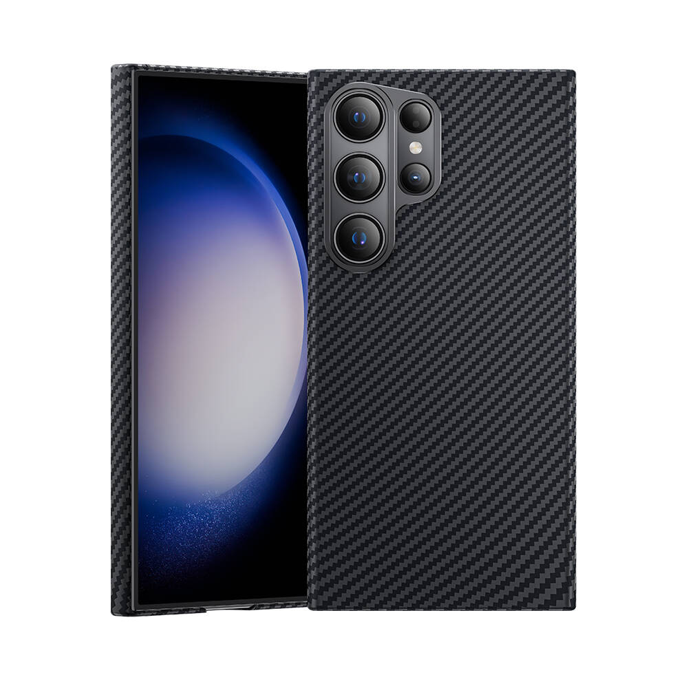 Galaxy S24 Ultra Kılıf M-safe Özellikli Karbon Fiber Benks Essential ArmorAir 600D Kevlar Kapak