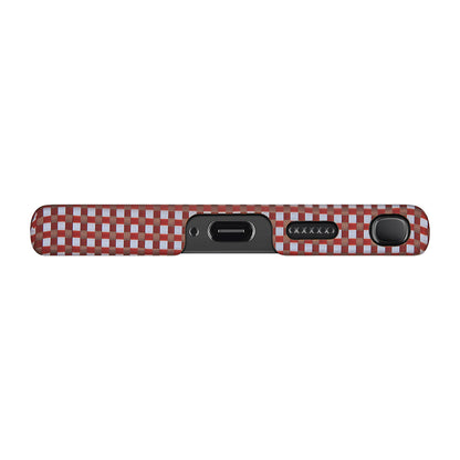 Galaxy S24 Ultra Kılıf M-safe Şarj Özellikli 1500D Aramid Fiber Pitaka Ultra-Slim Classic Serisi Bonfire Kapak