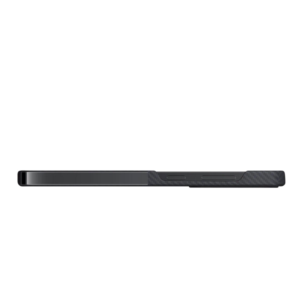 Galaxy S24 Ultra Kılıf M-safe Şarj Özellikli 600D Aramid Fiber Pitaka Ultra-Slim Classic Serisi Black-Grey Twill Kapak
