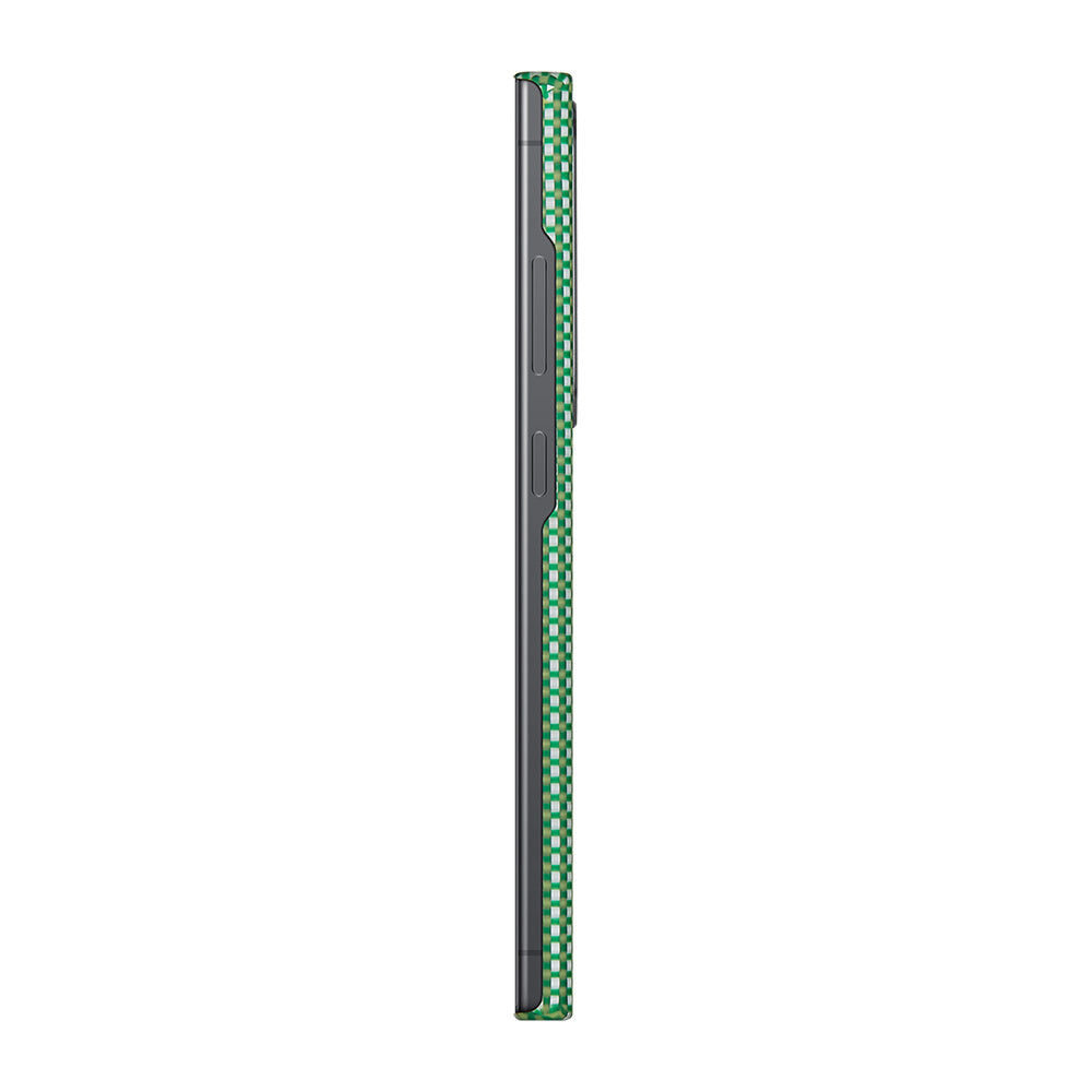 Galaxy S24 Ultra Kılıf M-safe Şarj Özellikli 1500D Aramid Fiber Pitaka Ultra-Slim Classic Serisi Aomori Kapak